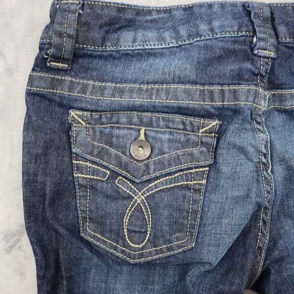 Calvin Klein Jeans Womens 6 Blue Denim Flat Front Pockets Lean Boot Pants - Picture 13 of 16